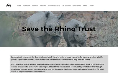 www.savetherhinotrust.org snapshot