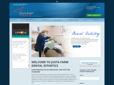 justafarmdental.com snapshot