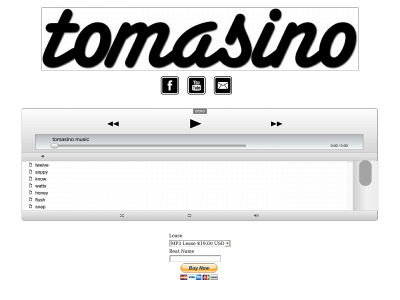 www.tomasino-music.com snapshot