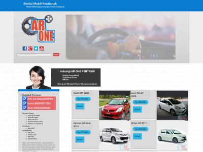 areonerentcars.com snapshot