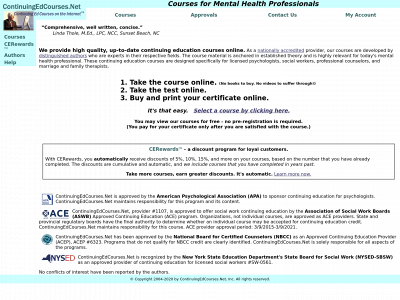 continuingedcourses.net snapshot