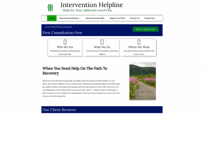 interventionhelpline.org snapshot