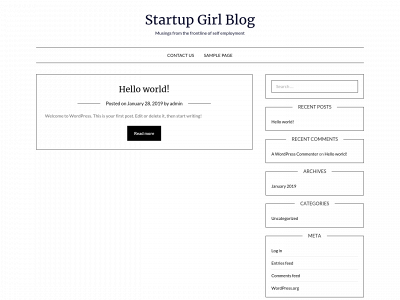 startupgirlblog.com snapshot