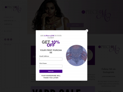 www.apieceofmiboutique.com snapshot