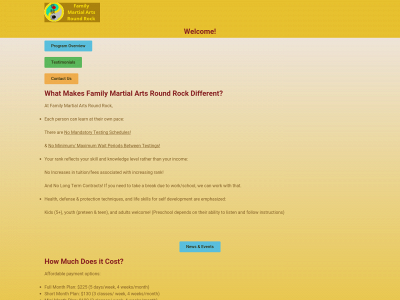 familymartialartsroundrock.com snapshot