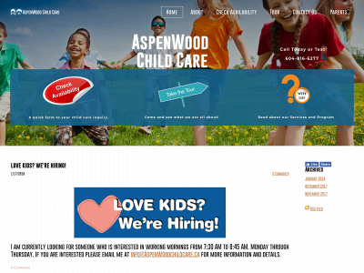 www.aspenwoodchildcare.ca snapshot