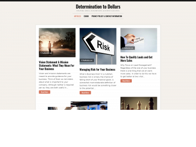 determinationtodollars.com snapshot