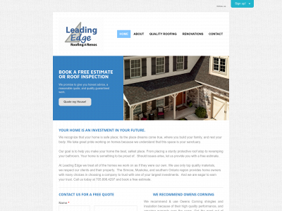 www.leadingedgeroofing.net snapshot