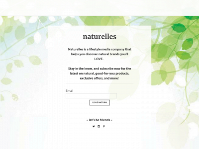 www.naturelles.co snapshot