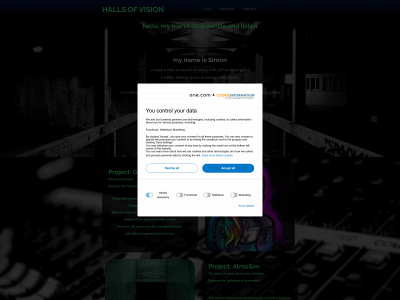halls-of-vision.com snapshot