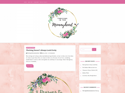 thrivinginthemommyhood.com snapshot