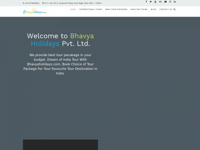 bhavyaholidays.com snapshot