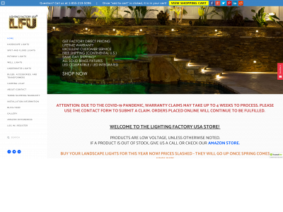 www.lightingfactoryusa.com snapshot