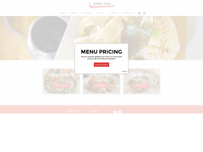 hongthairestaurant.com snapshot