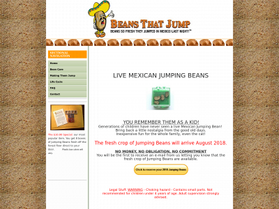 beansthatjump.com snapshot