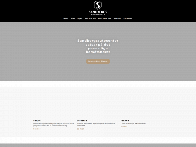 sandbergsautocenter.se snapshot