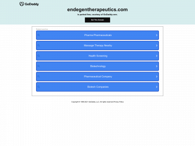endegentherapeutics.com snapshot
