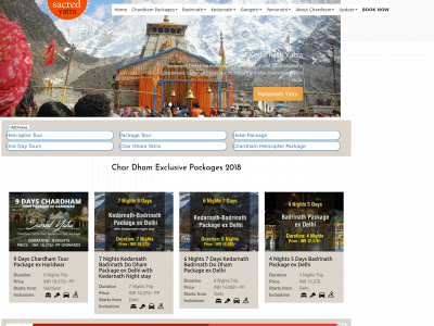sacredyatra.com snapshot
