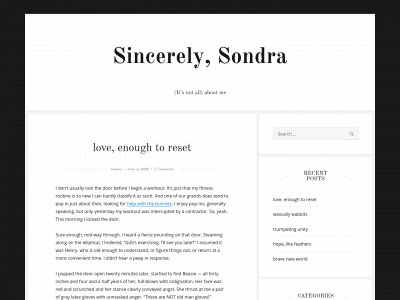 sincerelysondra.com snapshot