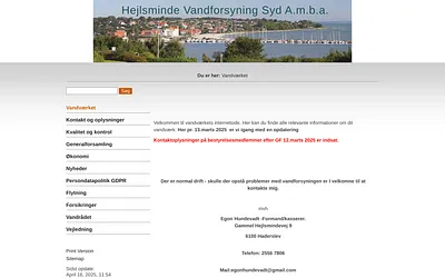 hejlsminde-vandforsyning-syd.dk snapshot