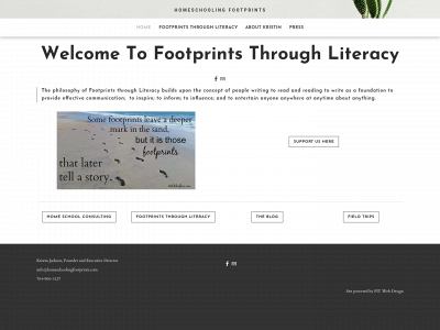 www.homeschoolingfootprints.com snapshot