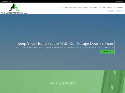 novagaragedoorservice.com snapshot