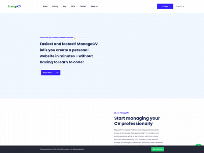 managecv.com snapshot