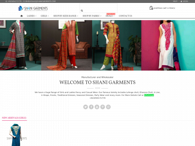 shanigarments.com snapshot