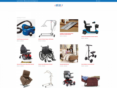 allstarmedicalrentals.com snapshot