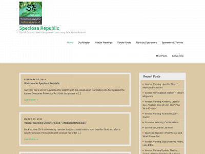 speciosarepublic.org snapshot