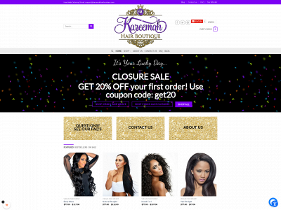 kareemahhairboutique.com snapshot