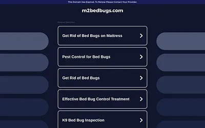 www.m2bedbugs.com snapshot