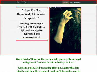 hopeforthedepressed.com snapshot