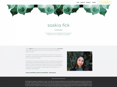 saskiapsychology.com snapshot