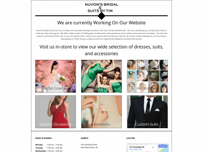 nuvonsbridal.com snapshot