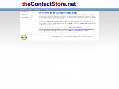 thecontactstore.net snapshot
