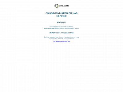 omsorgsvikaren.dk snapshot
