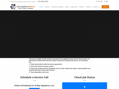 bayappliancerepair.com snapshot