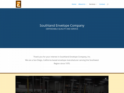 southlandenvelope.com snapshot