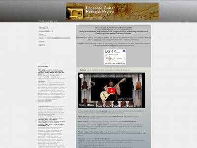 leonardo-guitar-research.com snapshot