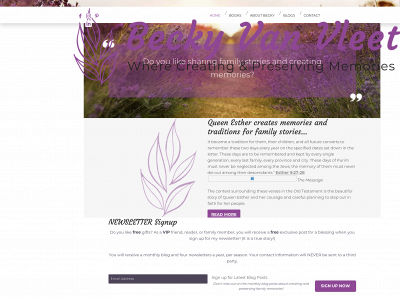beckyvanvleet.com snapshot