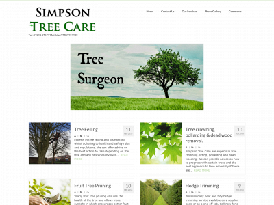 simpsontreecare.co.uk snapshot