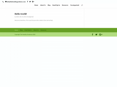 thehealthygoodness.com snapshot