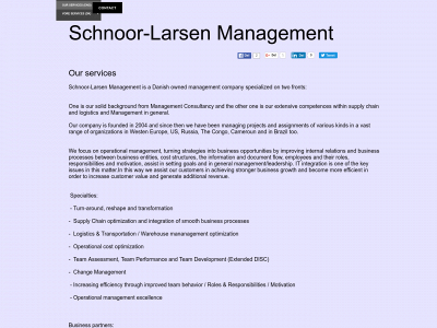 schnoor-larsenmanagement.com snapshot
