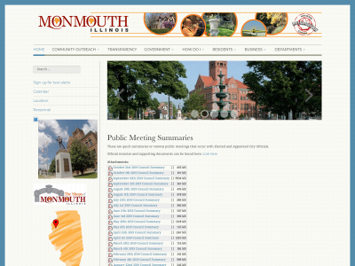 cityofmonmouth.com snapshot