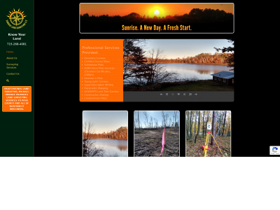sunriselandsurveying.com snapshot