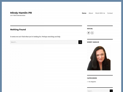 mindyhamlinpr.com snapshot