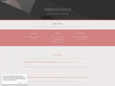 rebeccas.tech snapshot