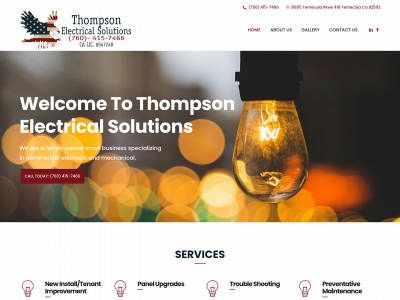 thompsonelectricalsolutions.com snapshot