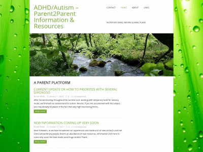 adhd-autismparent2parent.com snapshot